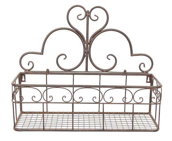 Blumenkasten POZULI Metall Blumenwandkorb H/B/T 41/50/19 cm Eisen, dun
