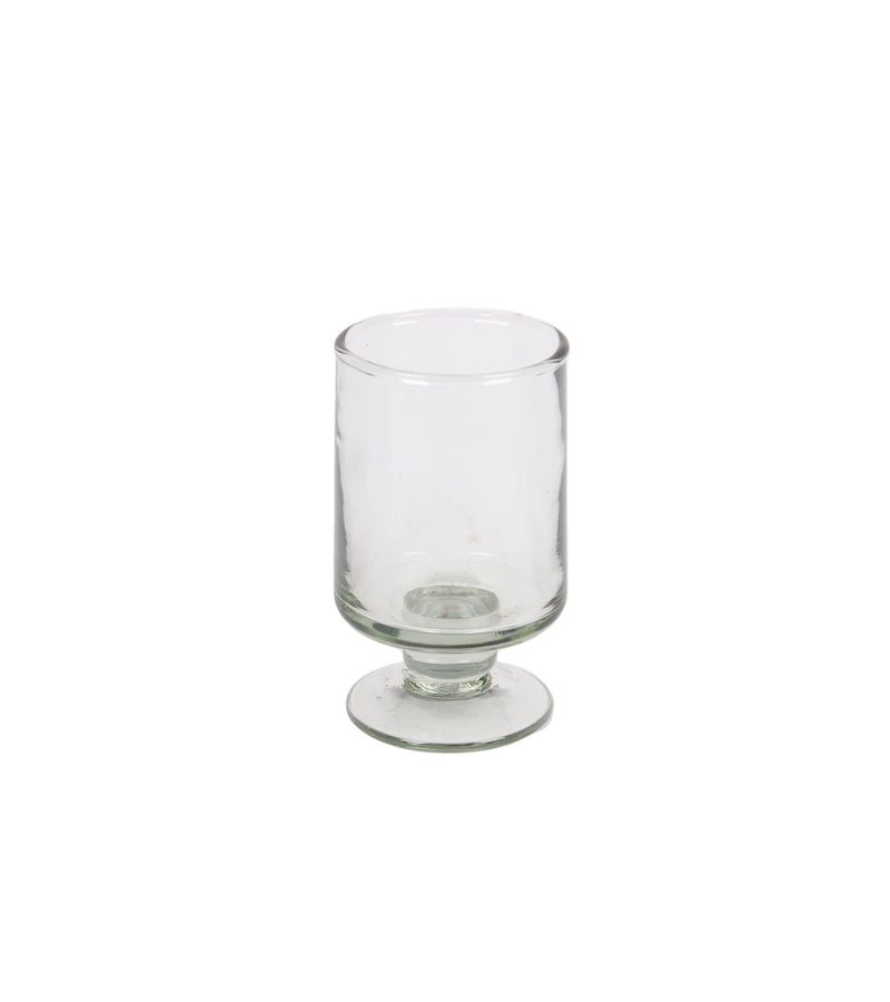 Wasserglas Trinkglas Pokal Recycling Glas grün Stiel Ecoglas Rotwein Weißwein 12cm hoch D: 7cm