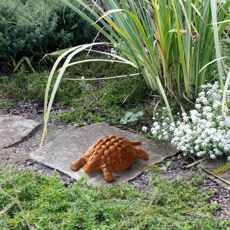 3-er Set oder einzeln Gartendeko Schildkröte Salamander und Frosch Figur Gusseisen verrostet Metall Rost Deko Teich Garten