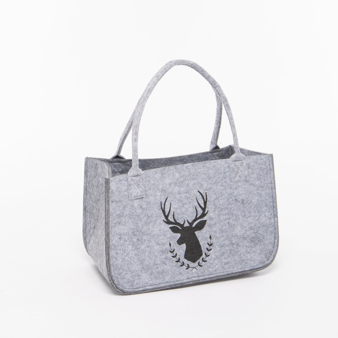 Taschen Filztasche Grau Shopper Tasche Hellgrau