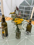 Kerzenhalter für Flaschen Flaschenkerzenhalter Halter für Kerzen in matt goldfarben aus Metall fairtrade H/B/T: 8/8/8cm