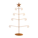 Tannenbaum mit Stern zum Hinstellen aus Metall mit Edelrost und 8 Haken für Zierschmuck  Weihnachten Fensterdekoration 90cm hoch x 56cm breit