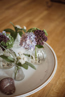 Glasvase AGNAR Vase Blumenvase Pressglas Rillen klein transparent H/dia: 9/9cm