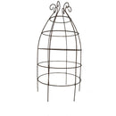 Rankturm VAZA Rankgitter Rankhilfe Obelisk Rankgerüst Metall Eisen mit Edelrost Staudenhalter in drei Größen