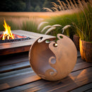 Gartendeko Kugel zum Bepflanzen Metall Rost Deko Gartenkugel Feuerschale Schale 30cm