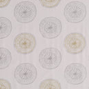 Wachstuchtischdecke "Florentine" Punkte Kreise perlmutt-weiß silber gold elegant Wachstuch Outdoor Indoor Tischdecke 1,4m Breite