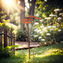 Blumenstecker Blumen Rost Deko Stecker Gartendeko Stab Beetstecker 3 Blüten 75cm hoch