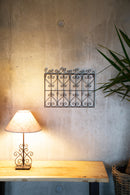 Garderobe Metall dunkelbraun lackiert Wandgarderobe mit 7 Haken zum Hängen H/B/T: 34/45/4 cm