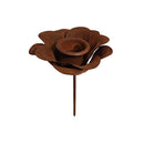 Kerzenhalter Blüte für Stabkerzen zum Stecken mit Stab Metall schwarz lackiert oder verrostet Advent Weihnachten Kranz