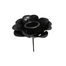 Kerzenhalter Blüte für Stabkerzen zum Stecken mit Stab Metall schwarz lackiert oder verrostet Advent Weihnachten Kranz