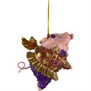 Christbaumschmuck Figur "Schwein mit Flügeln und Stern" Hänger kupfer-lila Weihnachten Hänger 10cm