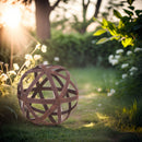 Kugel Rostkugel Dekokugel verrostet Bänder Gartenkugel Metall Rost Deko Edelrost in 4 Größen