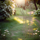 Rankgitter Rankhilfe Staudenhalter rund mit Drahtkrone Metall mit Edelrost 113cm hoch