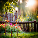 Rankhilfe Krone halbrund Rankgerüst Metall Eisen Rost Deko Staudenhalter 50cm hoch zzgl. 15cm Erdspieß 65cm breit 6mm Ø Volleisen