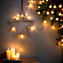 Anhänger Stern aus Metall Volleisen mit Edelrost Weihnachten Christbaumschmuck Wand-/Fensterdekoration Ø 23cm oder 30cm