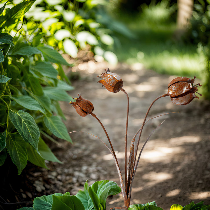 Blumenstecker Glockenblumen Blumen Rost Deko Stecker Gartendeko Stab B