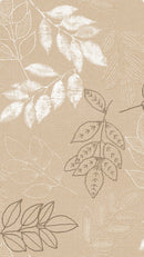 Wachstuchtischdecke "Blätter im Sand" Breite: 140cm Länge wählbar beige weiß braun Blätter Wachstuch PVC