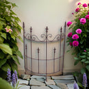 2-er Set Staudenhalter Strauchhalter halbrund Rankhilfe Metall patiniert 80cm hoch