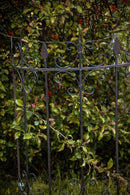 Staudenhalter BELLA Strauchhalter halbrund Rankhilfe Metall Eisen dunkelbraun Deko H/B/T: 91/63/33cm