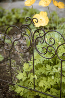 Rankhilfe Beetabgrenzung Rankgitter Stütze Pflanzen Metall Deko 60cm hoch x 60cm breit dunkelbraun Staudenhalter Stecker