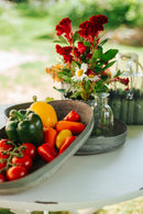 Glasvase TRAIO Vase Blumenvase Pressglas Rillen klein transparent H/dia: 14/7,5cm