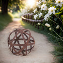 Kugel Rostkugel Dekokugel verrostet Bänder Gartenkugel Metall Rost Deko Edelrost in 4 Größen