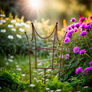 Rankhilfe Krone halbrund Rankgerüst Metall Eisen Rost Deko Staudenhalter 50cm hoch zzgl. 15cm Erdspieß 65cm breit 6mm Ø Volleisen