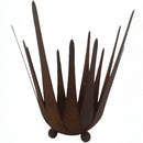 Schale Kerzenhalter Lotus Dekoschale mit Edelrost mit 3 Füßen Durchmesser: 24cm unten 30cm oben, Höhe 38cm Dekoobjekt