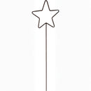 Gartenstecker STERN Metall mit Edelrost Stecker Gartendekoration Beet Stab Bodenstecker Edelrost Spieß 62 oder 86cm hoch
