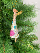 Christbaumschmuck Figur Engel weiß-türkis-pink Anhänger Ornament Baumschmuck 16cm