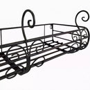 Blumenkasten Wandkorb PASSIO-60 Metall Blumenwandkorb H/B/T 22/60/27 cm Eisen, dunkelbraun lackiert zur Befestigung an der Außenwand Wandhalterung länglich rechteckig