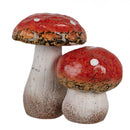 Dekoration Pilz Ø 5x5 cm Rot Weiß Herbst Keramik