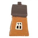 Teelichthalter Windlicht Haus 18x13x20 cm Orange Dekoration Herbst Keramik