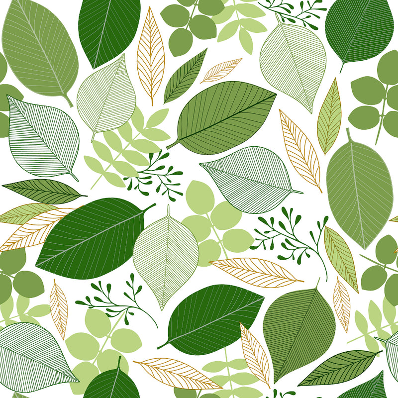 Wachstuchtischdecke Green Leaves grün Blätter Outdoor Indoor Tischdecke Wachstuch Breite: 140cm Länge wählbar