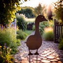 Gartenstecker Gans stehend 70cm Gesamthöhe Bodenstecker Rost Deko Stecker Ostern  Edelrost Beetstecker