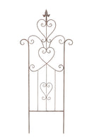 Rankhilfe Rankgitter Stütze Pflanzen Metall Deko 113cm hoch x 49cm breit grau shabby Staudenhalter Stecker
