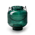 Laterne LAURA Glaslaterne Kerzenhalter zum Hinstellen oder Aufhängen Gartendeko 17cm hoch x 14cm Durchmesser