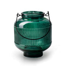 Laterne LAURA Glaslaterne Kerzenhalter zum Hinstellen oder Aufhängen Gartendeko 17cm hoch x 14cm Durchmesser