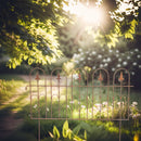 Zaun Zaunelement Abgrenzung massiv mit fünf Herzen Beetabgrenzung Rankhilfe 82 cm breit x 57,5 cm hoch Eisen braun verrostet Rost