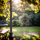 Rankgitter Rankhilfe Staudenhalter rund mit Drahtkrone Metall mit Edelrost 113cm hoch