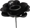 Kerzenhalter Tulpenform für Stabkerzen zum Stecken mit Stab Metall Rost verrostet  oder schwarz lackiert Advent Weihnachten Kranz