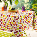 Wachstuchtischdecke "CONFETTI" in 1,4m Br. Punkte bunt PVC Indoor Outdoor Tischdecke Wachstuch Länge wählbar