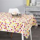 Wachstuchtischdecke "CONFETTI" in 1,4m Br. Punkte bunt PVC Indoor Outdoor Tischdecke Wachstuch Länge wählbar