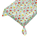 Wachstuchtischdecke "Kuchenparty" in 1,4m Br. bunt mit Kuchen und Früchten, Untergrund mint PVC Indoor Outdoor Tischdecke Wachstuch Länge wählbar