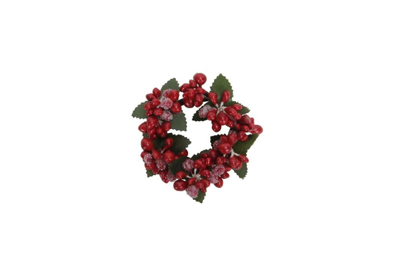 Kranz Beerenkranz rot für Gesteck Kerzenhalter Dekoration Herbst Advent Weihnachten 8cm Durchmesser