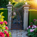 Rankturm VAZA Rankgitter Rankhilfe Obelisk Rankgerüst Metall Eisen mit Edelrost Staudenhalter in drei Größen