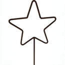 Gartenstecker STERN Metall mit Edelrost Stecker Gartendekoration Beet Stab Bodenstecker Edelrost Spieß 62 oder 86cm hoch