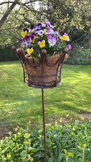 Kerzenhalter Blumenhalter "Krone" in 3 Höhen aus Metall mit Edelrost Leuchtfeuer  Gartendeko