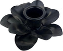 Kerzenhalter Tulpenform für Stabkerzen zum Stecken mit Stab Metall Rost verrostet  oder schwarz lackiert Advent Weihnachten Kranz