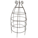 Rankturm VAZA Rankgitter Rankhilfe Obelisk Rankgerüst Metall Eisen mit Edelrost Staudenhalter in drei Größen